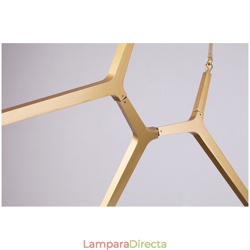 Lámpara de araña moderna contemporánea de 12 luces (negra y dorada)