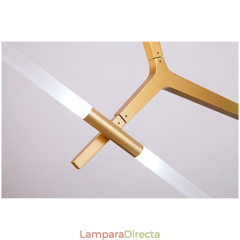 Lámpara de araña moderna contemporánea de 12 luces (negra y dorada)