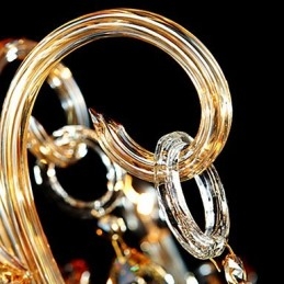 Lámpara de araña de cristal moderna contemporánea tradicional clásica de vidrio