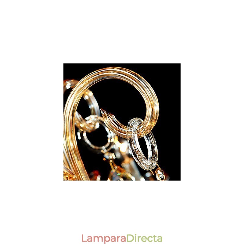 Lámpara de araña de cristal moderna contemporánea tradicional clásica de vidrio