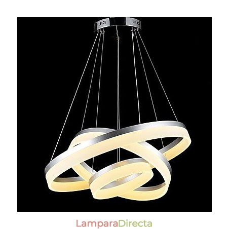 Lámpara colgante redonda moderna de acrílico, iluminación de lujo con tres anillos, accesorios de iluminación de techo. Lámpara colgante redonda moderna de acrílico, iluminación de lujo con tres anillos, accesorios de iluminación de techo.