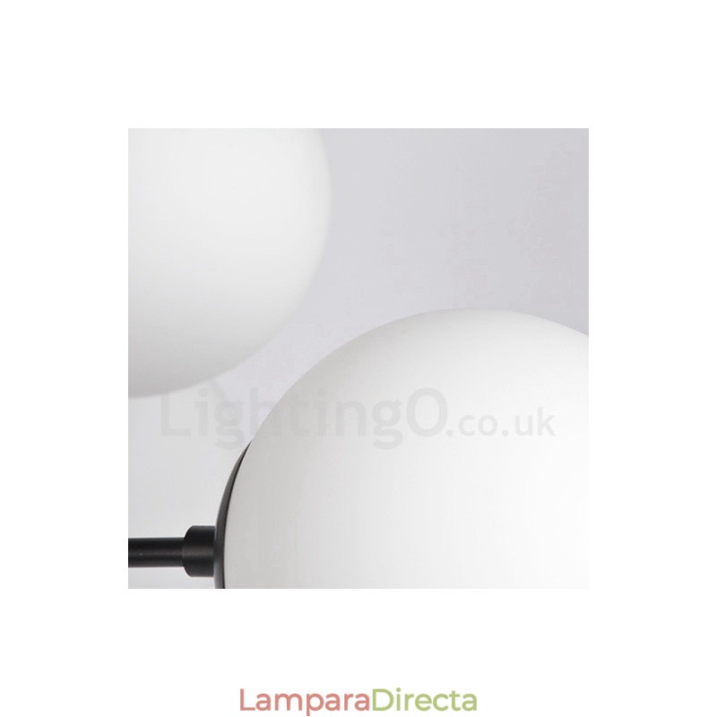 Lámpara de araña de metal negra de 12 luces y 2 niveles con pantalla de cristal, estilo moderno y contemporáneo.
