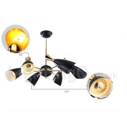 Lámpara de araña contemporánea moderna de 6 luces