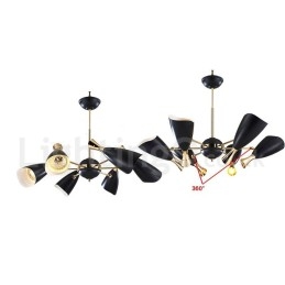 Lámpara de araña contemporánea moderna de 6 luces