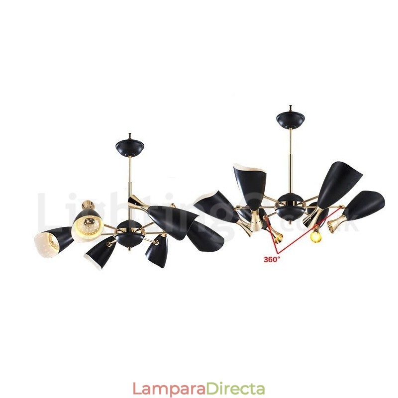 Lámpara de araña contemporánea moderna de 6 luces