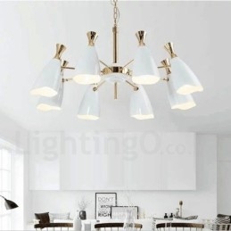 Lámpara de araña de estilo contemporáneo moderno de 8 luces