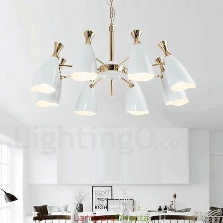 Lámpara de araña de estilo contemporáneo moderno de 8 luces Lámpara de araña de estilo contemporáneo moderno de 8 luces
