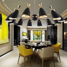 Lámpara de araña de 12 luces de estilo contemporáneo moderno