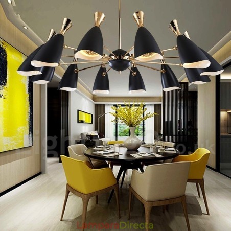 Lámpara de araña de 12 luces de estilo contemporáneo moderno Lámpara de araña de 12 luces de estilo contemporáneo moderno
