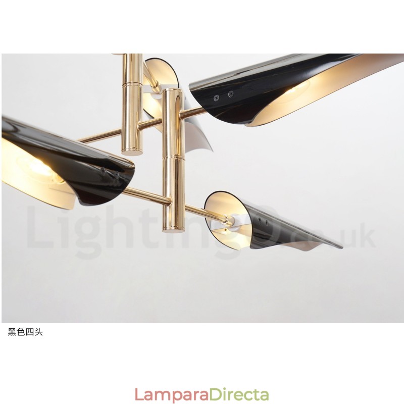 Lámpara de araña moderna contemporánea de 4 niveles y 8 luces