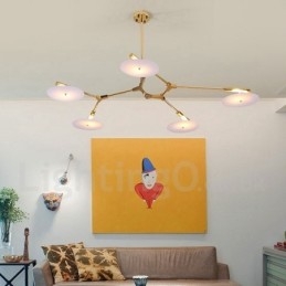 Lámpara de araña moderna contemporánea de 5 luces