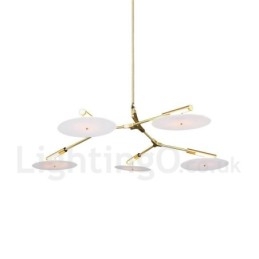 Lámpara de araña moderna contemporánea de 5 luces