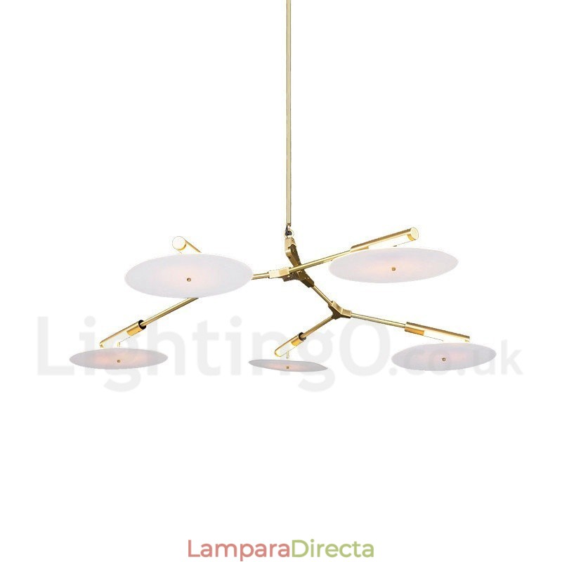 Lámpara de araña moderna contemporánea de 5 luces