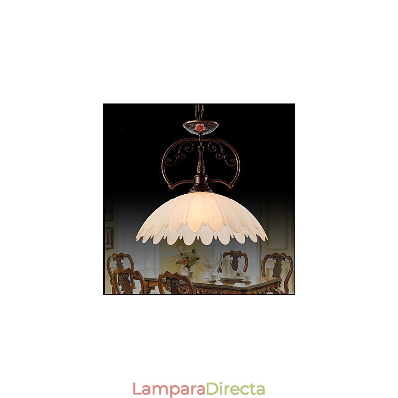Lámpara colgante de arte retro pintada a mano Iluminación de lámparas Iluminación