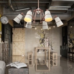 Lámpara de araña de 6 luces con estilo moderno y contemporáneo