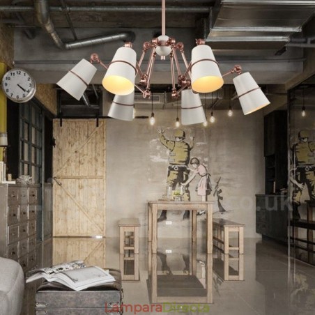 Lámpara de araña de 6 luces con estilo moderno y contemporáneo Lámpara de araña de 6 luces con estilo moderno y contemporáneo