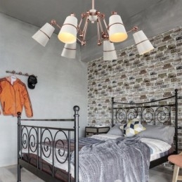 Lámpara de araña de 6 luces con estilo moderno y contemporáneo