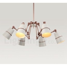 Lámpara de araña de 6 luces con estilo moderno y contemporáneo