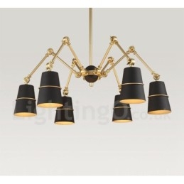 Lámpara de araña de 6 luces con estilo moderno y contemporáneo