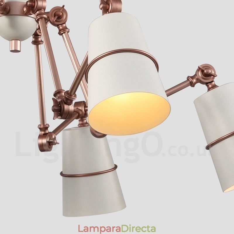 Lámpara de araña de 6 luces con estilo moderno y contemporáneo