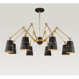 Lámpara de araña moderna contemporánea de 8 luces