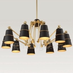 Lámpara de araña de 10 luces con estilo contemporáneo moderno