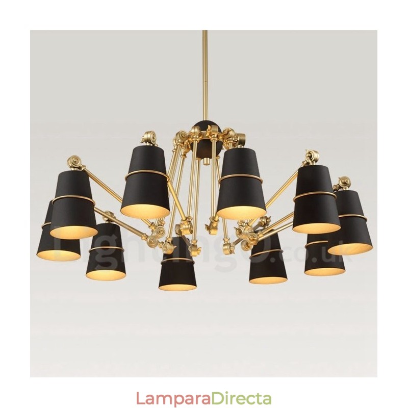 Lámpara de araña de 10 luces con estilo contemporáneo moderno