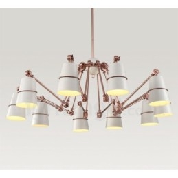 Lámpara de araña de 10 luces con estilo contemporáneo moderno