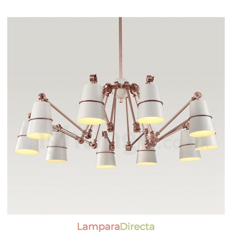 Lámpara de araña de 10 luces con estilo contemporáneo moderno