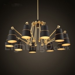 Lámpara de araña de 10 luces con estilo contemporáneo moderno