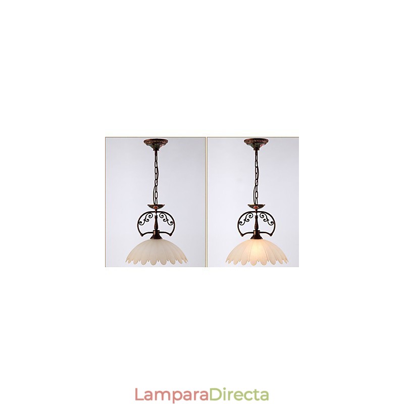 Lámpara colgante de arte retro pintada a mano Iluminación de lámparas Iluminación