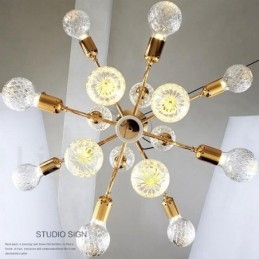 Lámpara de araña moderna contemporánea de 4 niveles y 16 luces