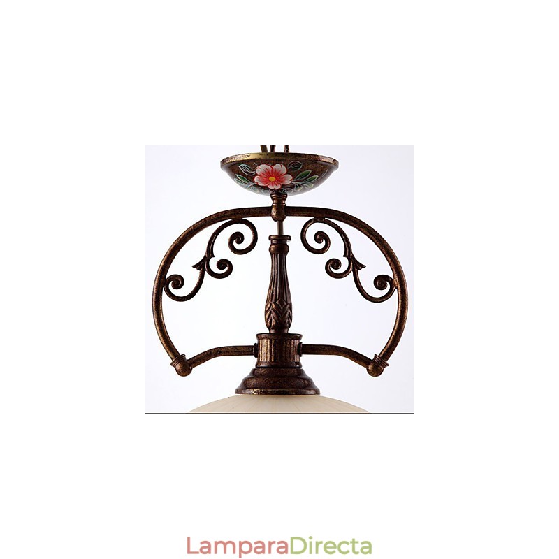 Lámpara colgante de arte retro pintada a mano Iluminación de lámparas Iluminación