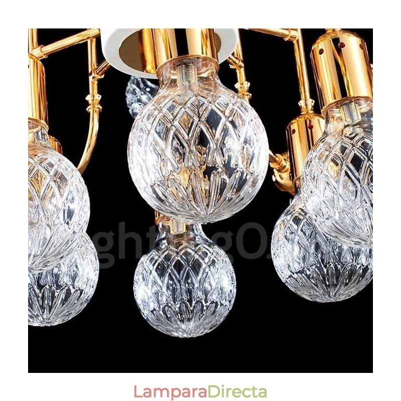 Lámpara de araña moderna contemporánea de 4 niveles y 16 luces