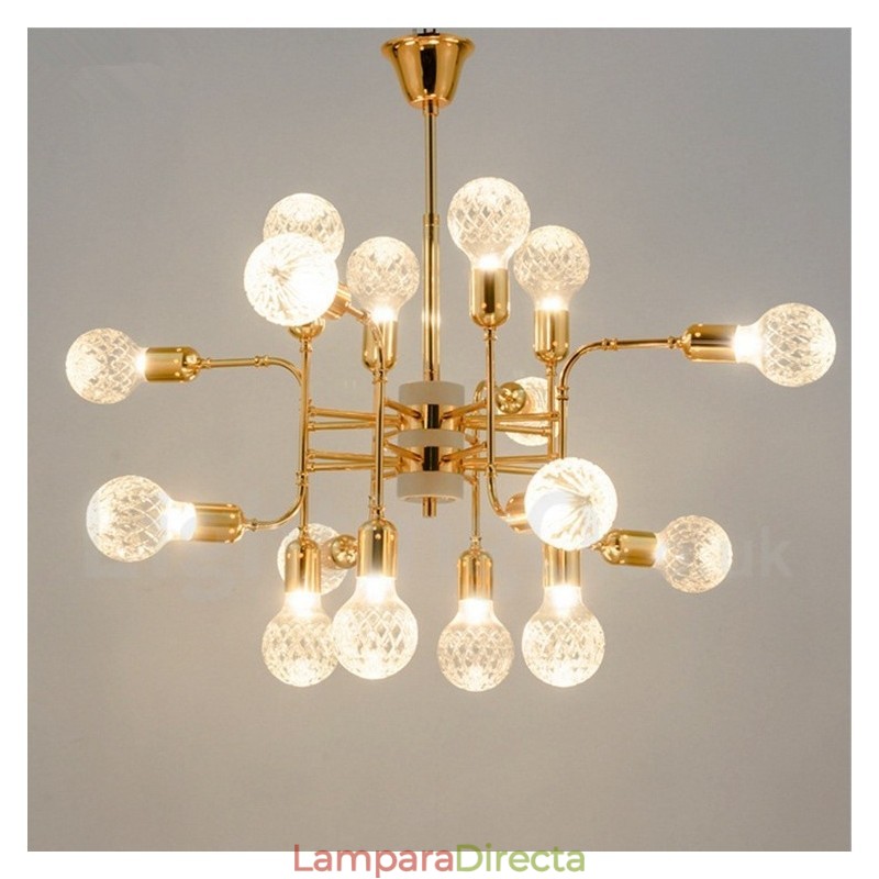 Lámpara de araña moderna contemporánea de 4 niveles y 16 luces