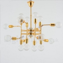 Lámpara de araña moderna contemporánea de 4 niveles y 16 luces
