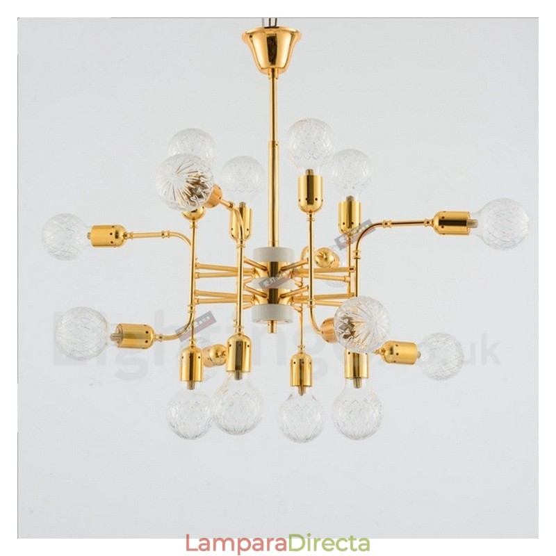 Lámpara de araña moderna contemporánea de 4 niveles y 16 luces
