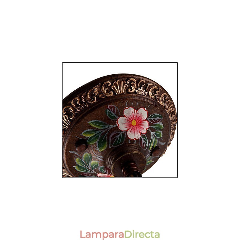 Lámpara colgante de arte retro pintada a mano Iluminación de lámparas Iluminación