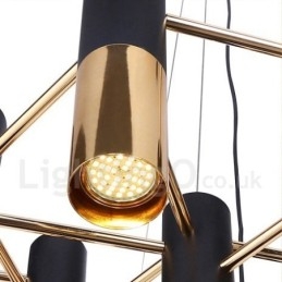 Lámpara de araña moderna contemporánea de 22 luces de un solo nivel