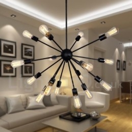 Lámpara de araña Sputnik retro vintage de 16 luces
