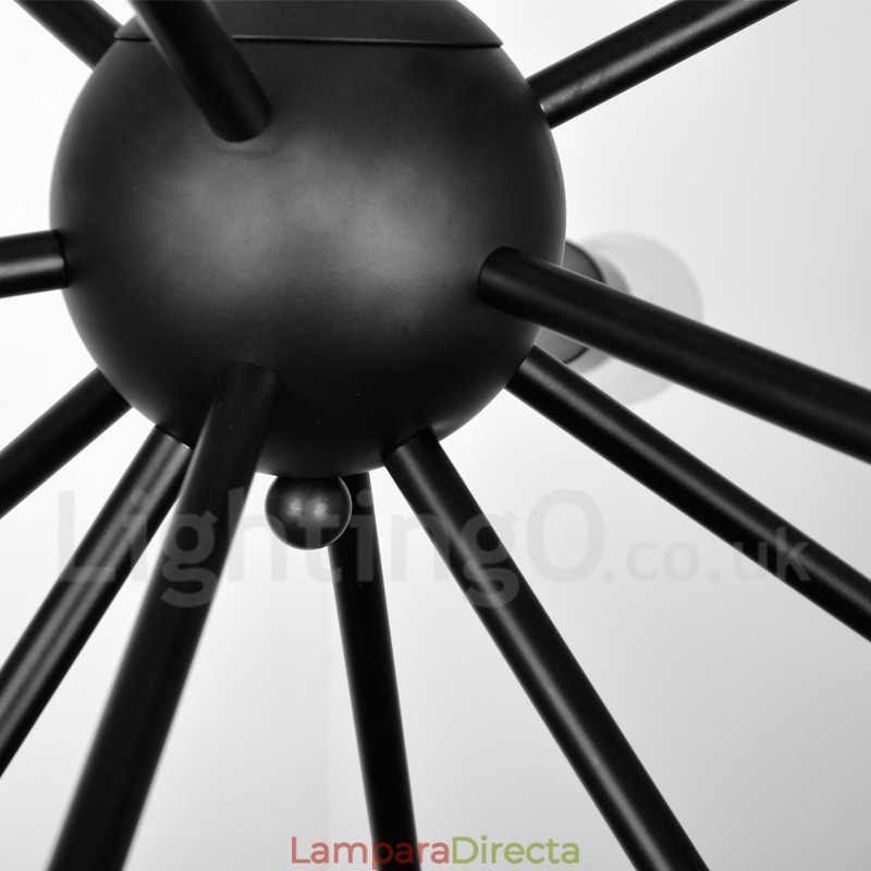 Lámpara de araña Sputnik retro vintage de 16 luces