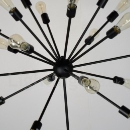 Lámpara de araña Sputnik retro vintage de 16 luces