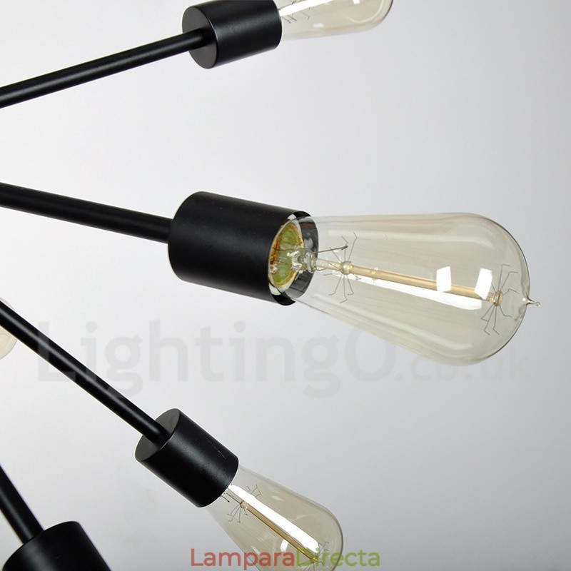 Lámpara de araña Sputnik retro vintage de 16 luces