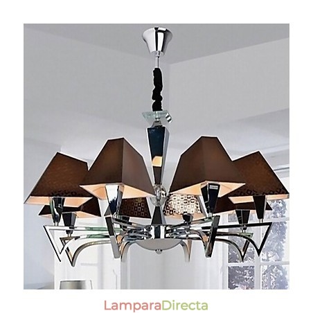 Lámpara de araña de hierro forjado de moda con iluminación artística de 8 luces Lámpara de araña de hierro forjado de moda con iluminación artística de 8 luces