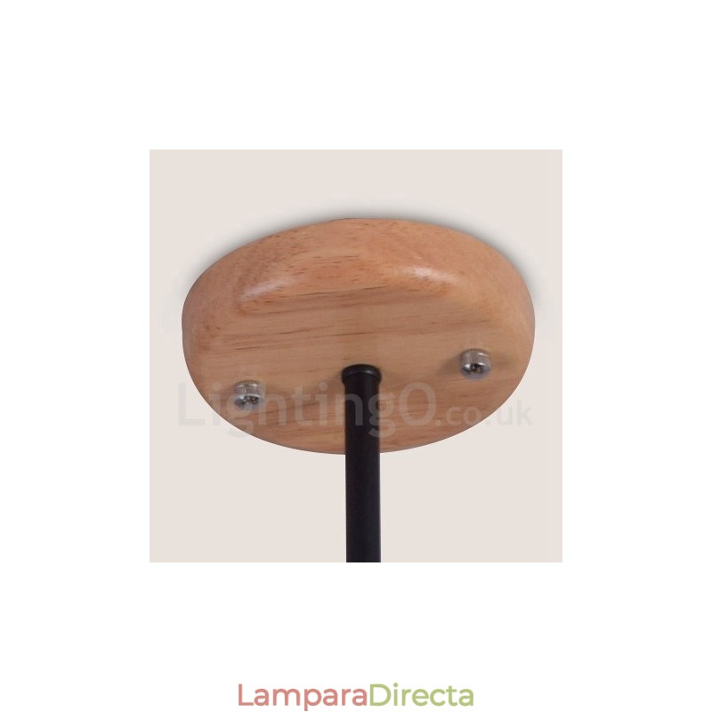 Lámpara de araña de madera de un solo nivel con 8 luces, estilo moderno y contemporáneo