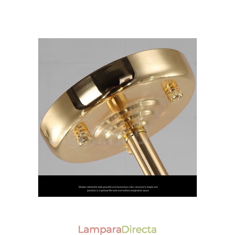 Lámpara de araña moderna contemporánea de 2 niveles y 16 luces doradas