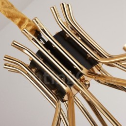Lámpara de araña moderna contemporánea de 12 luces y 2 niveles