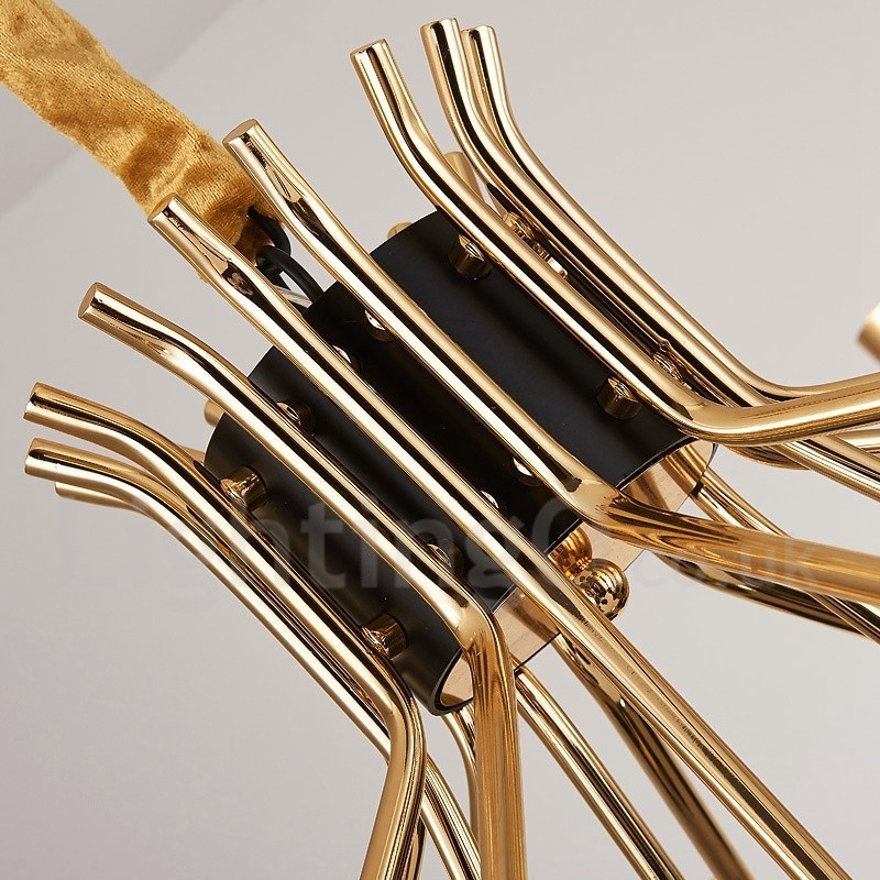 Lámpara de araña moderna contemporánea de 12 luces y 2 niveles