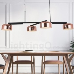Lámpara de araña giratoria contemporánea moderna de un solo nivel de 4 luces