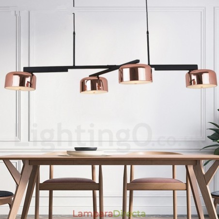 Lámpara de araña giratoria contemporánea moderna de un solo nivel de 4 luces Lámpara de araña giratoria contemporánea moderna de un solo nivel de 4 luces
